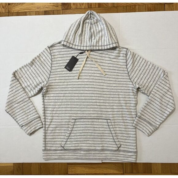 Rails Other - Rails Men's Smith Hoodie Nautical Gray Rhine Stripe Pocket NEW $118 NWT Size XL